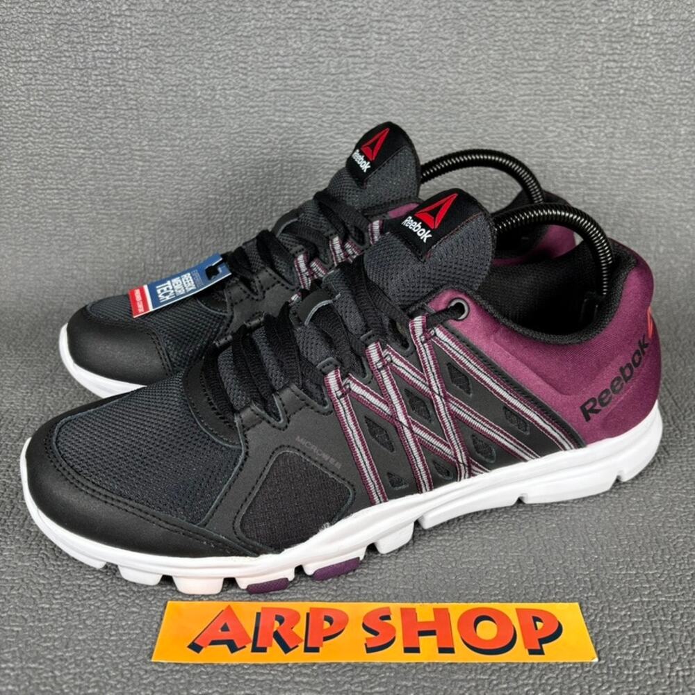 Reebok Yourflex Trainette 8.0 V72488 Size Women`s 10 Black Purple Running Shoes